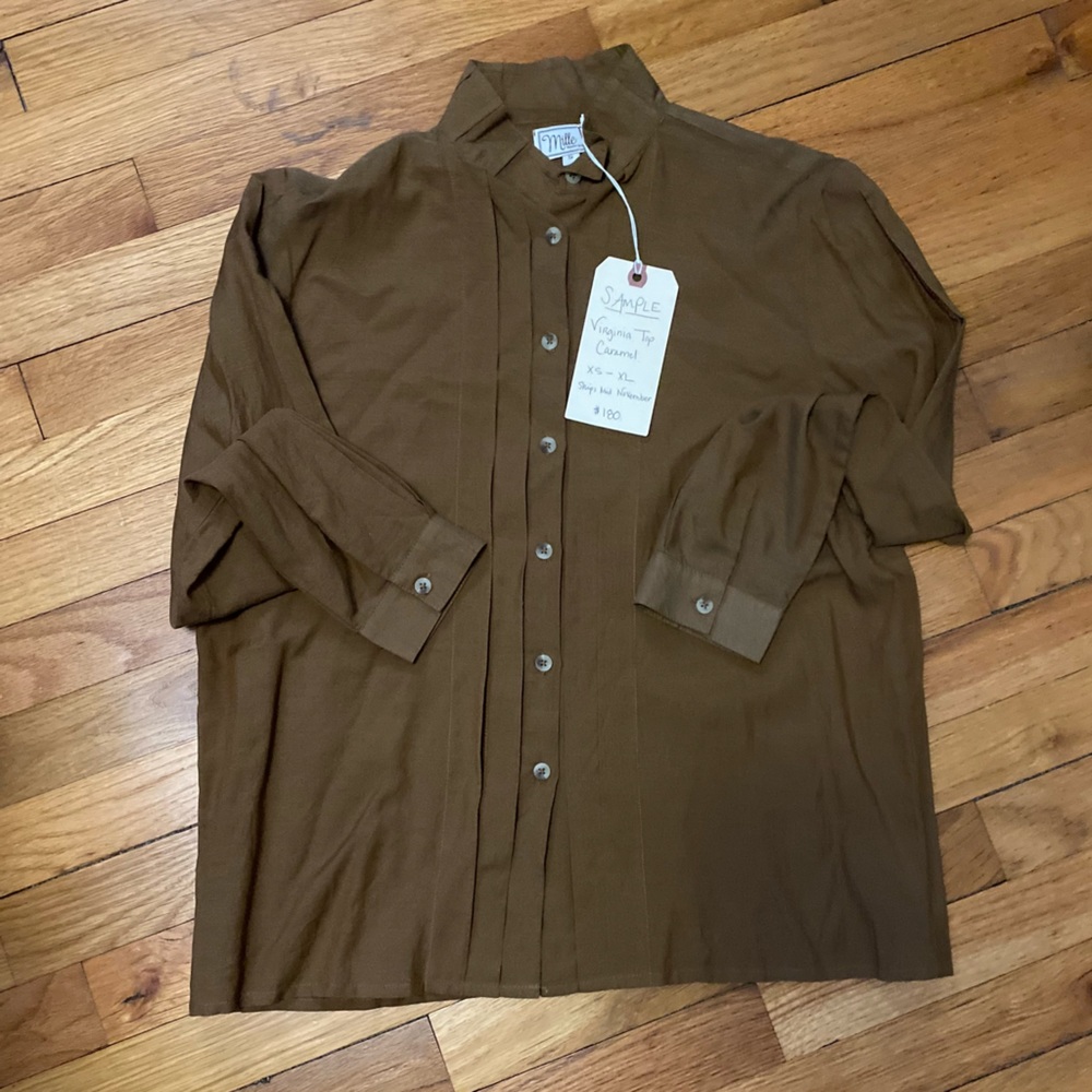 Mille Virginia Top in Carmel size s